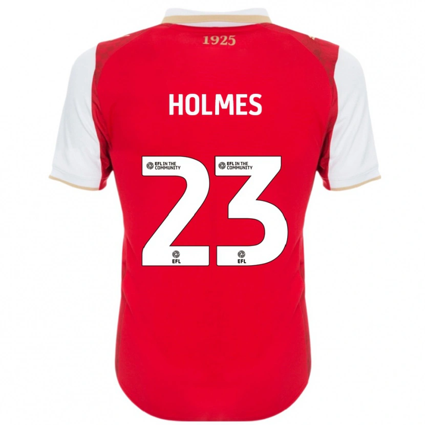 Danxen Kinderen Jack Holmes #23 Rood Wit Thuisshirt Thuistenue 2025/26 T-Shirt