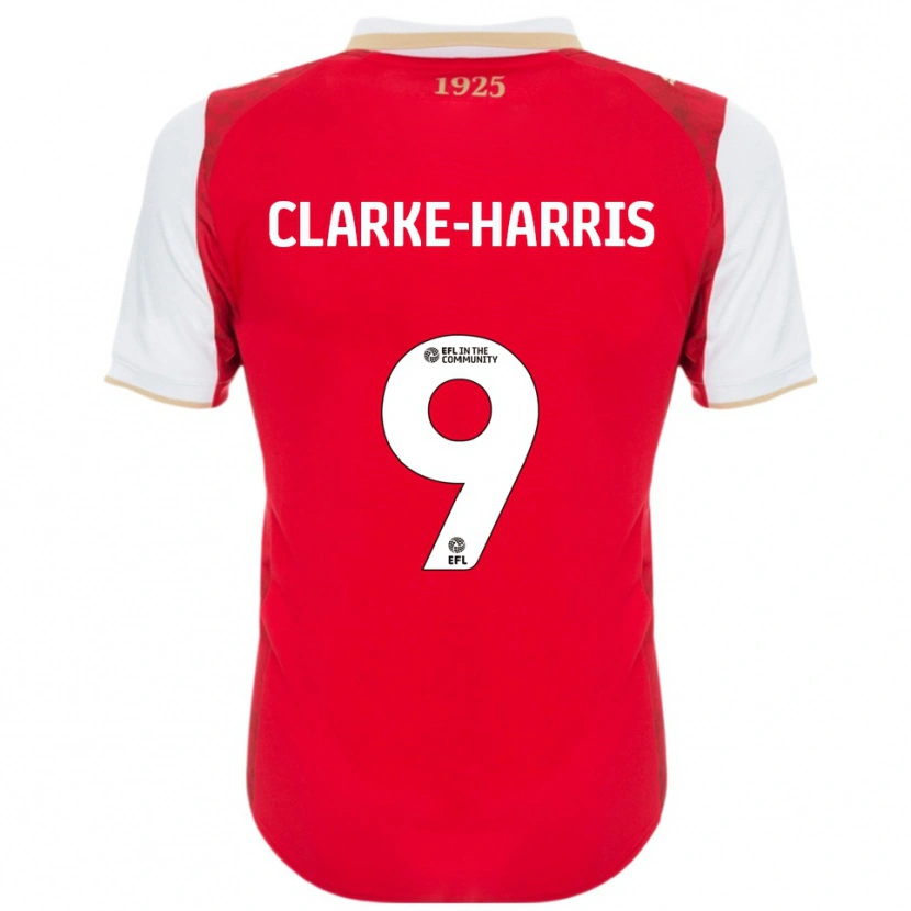 Danxen Kinderen Jonson Clarke-Harris #9 Rood Wit Thuisshirt Thuistenue 2025/26 T-Shirt