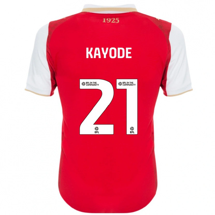 Danxen Kinderen Joshua Kayode #21 Rood Wit Thuisshirt Thuistenue 2025/26 T-Shirt