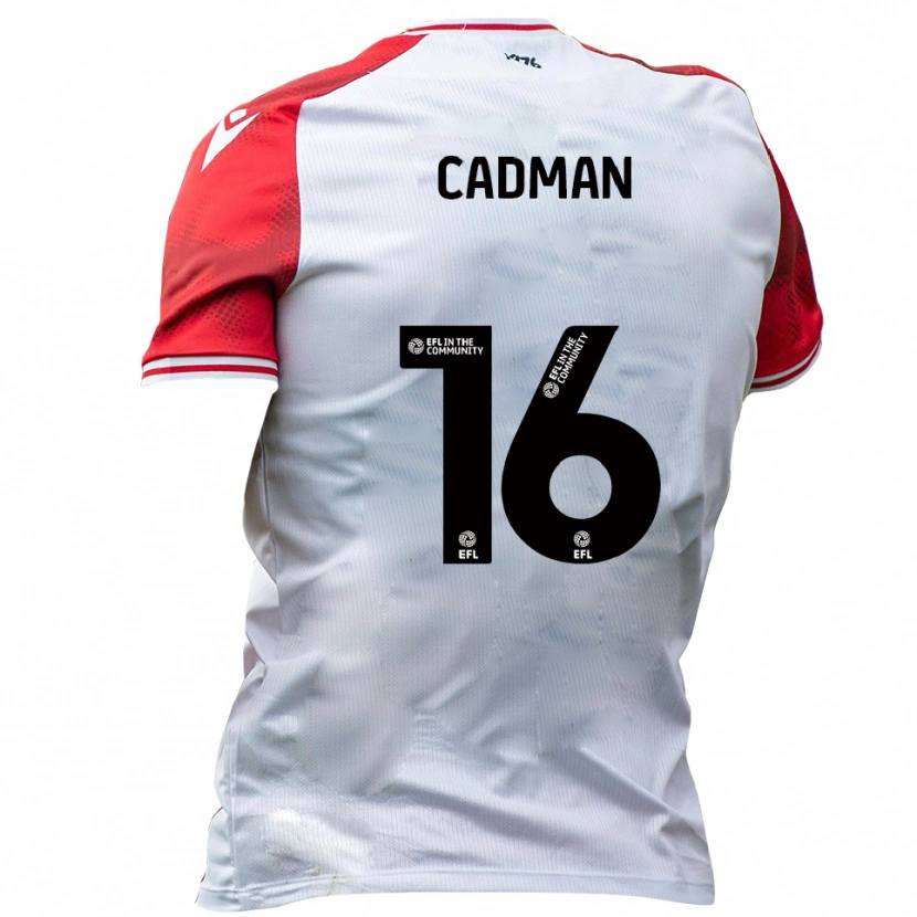 Danxen Kinderen Taye Cadman #16 Wit Rood Thuisshirt Thuistenue 2025/26 T-Shirt