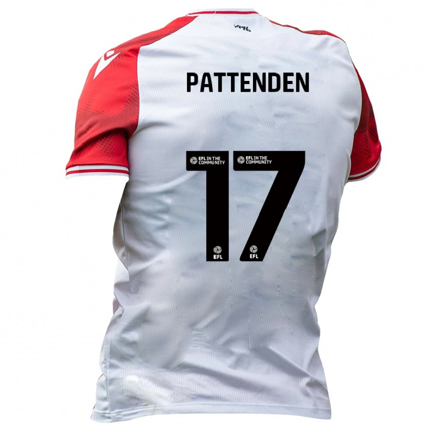 Danxen Kinderen Jasper Pattenden #17 Wit Rood Thuisshirt Thuistenue 2025/26 T-Shirt