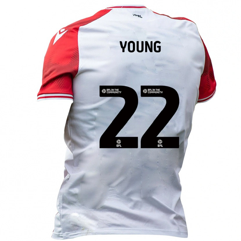 Danxen Kinderen Jake Young #22 Wit Rood Thuisshirt Thuistenue 2025/26 T-Shirt