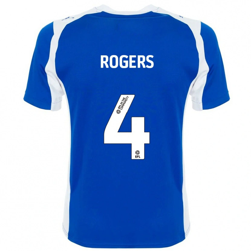 Danxen Kinderen Jack Rogers #4 Blauw Wit Thuisshirt Thuistenue 2025/26 T-Shirt