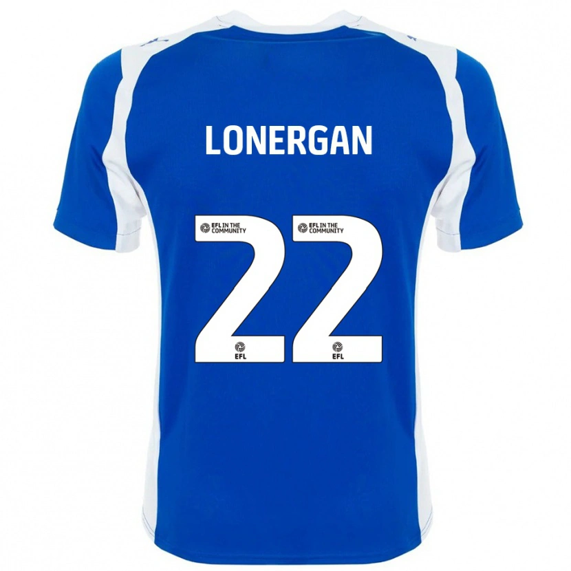 Danxen Kinderen Andy Lonergan #22 Blauw Wit Thuisshirt Thuistenue 2025/26 T-Shirt