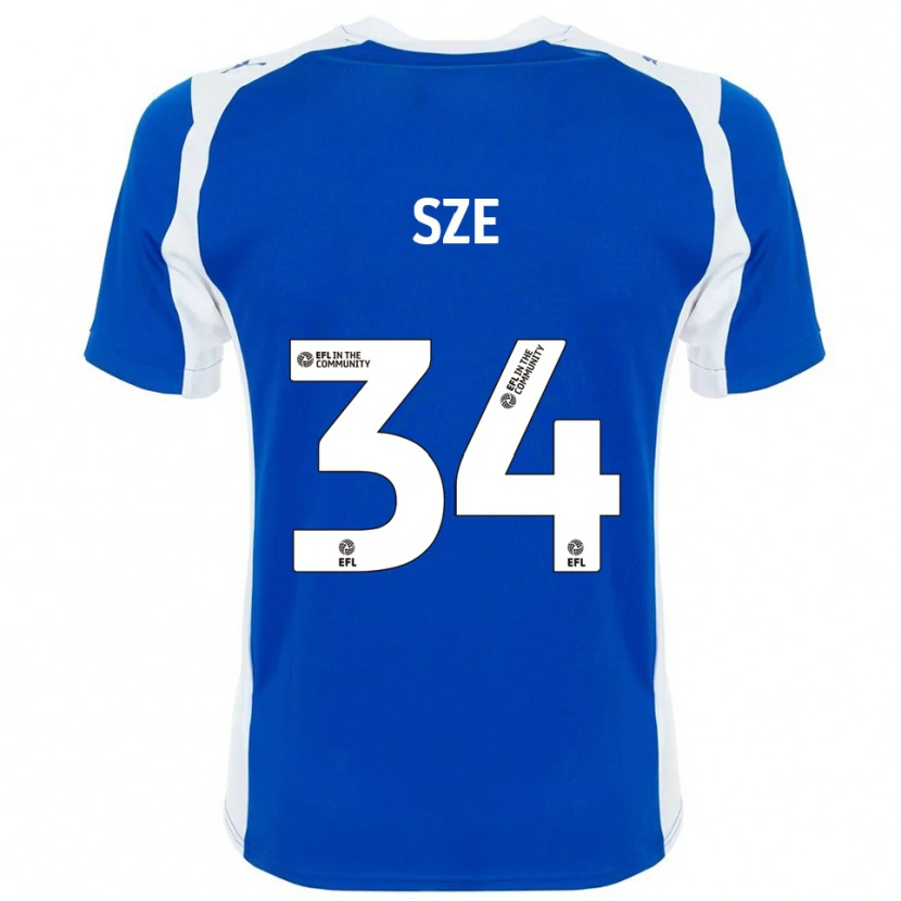 Danxen Kinderen Chris Sze #34 Blauw Wit Thuisshirt Thuistenue 2025/26 T-Shirt