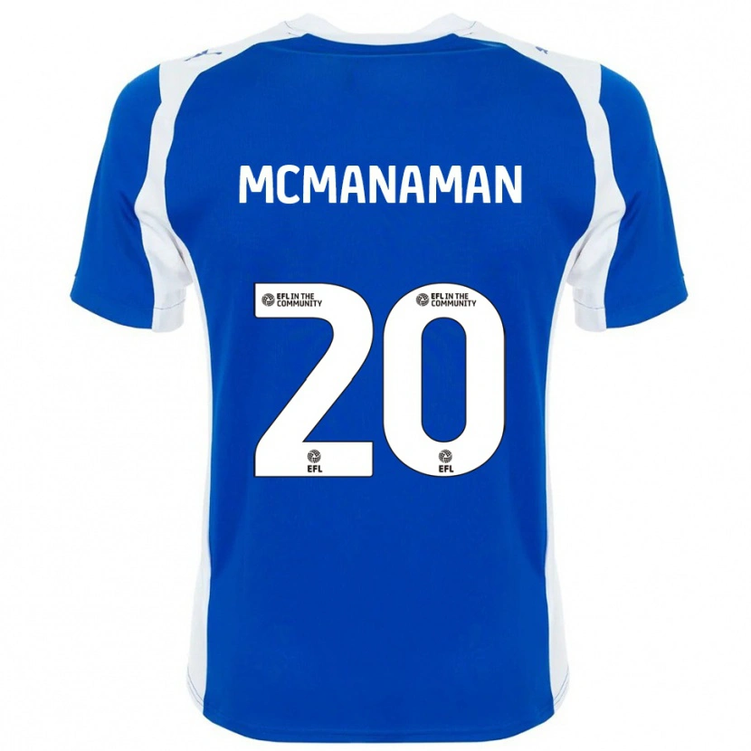 Danxen Kinderen Callum Mcmanaman #20 Blauw Wit Thuisshirt Thuistenue 2025/26 T-Shirt