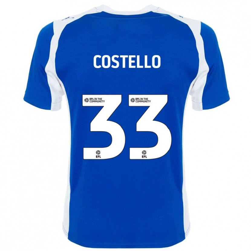 Danxen Kinderen Tom Costello #33 Blauw Wit Thuisshirt Thuistenue 2025/26 T-Shirt