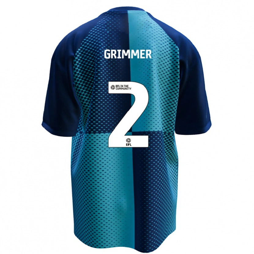 Danxen Kinderen Jack Grimmer #2 Blauw Hemelsblauw Thuisshirt Thuistenue 2025/26 T-Shirt