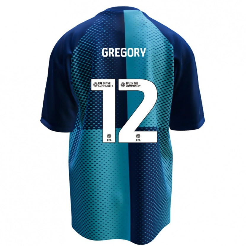 Danxen Kinderen Arthur Gregory #12 Blauw Hemelsblauw Thuisshirt Thuistenue 2025/26 T-Shirt