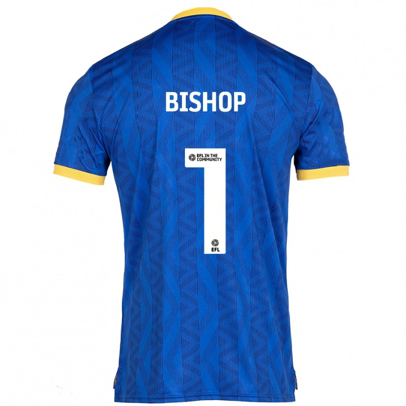 Danxen Kinderen Nathan Bishop #1 Marine Geel Thuisshirt Thuistenue 2025/26 T-Shirt