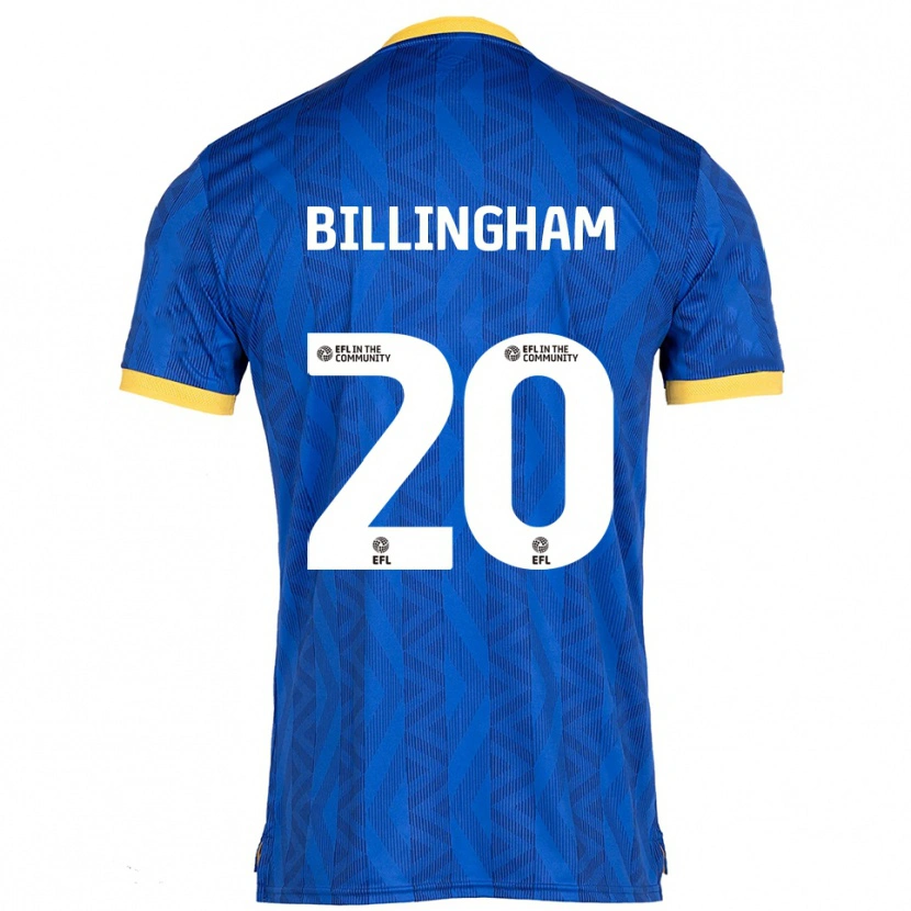 Danxen Kinderen Hannah Billingham #20 Marine Geel Thuisshirt Thuistenue 2025/26 T-Shirt