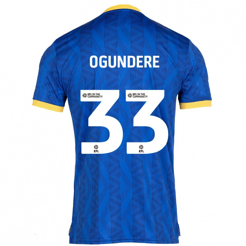 Danxen Kinderen Isaac Ogundere #33 Marine Geel Thuisshirt Thuistenue 2025/26 T-Shirt