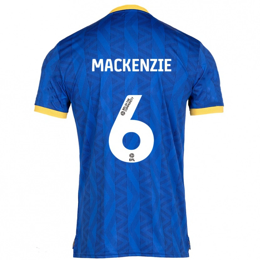 Danxen Kinderen Hannah Mackenzie #6 Marine Geel Thuisshirt Thuistenue 2025/26 T-Shirt