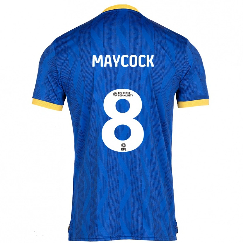 Danxen Kinderen Callum Maycock #8 Marine Geel Thuisshirt Thuistenue 2025/26 T-Shirt
