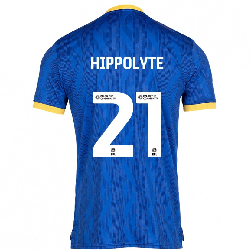 Danxen Kinderen Myles Hippolyte #21 Marine Geel Thuisshirt Thuistenue 2025/26 T-Shirt