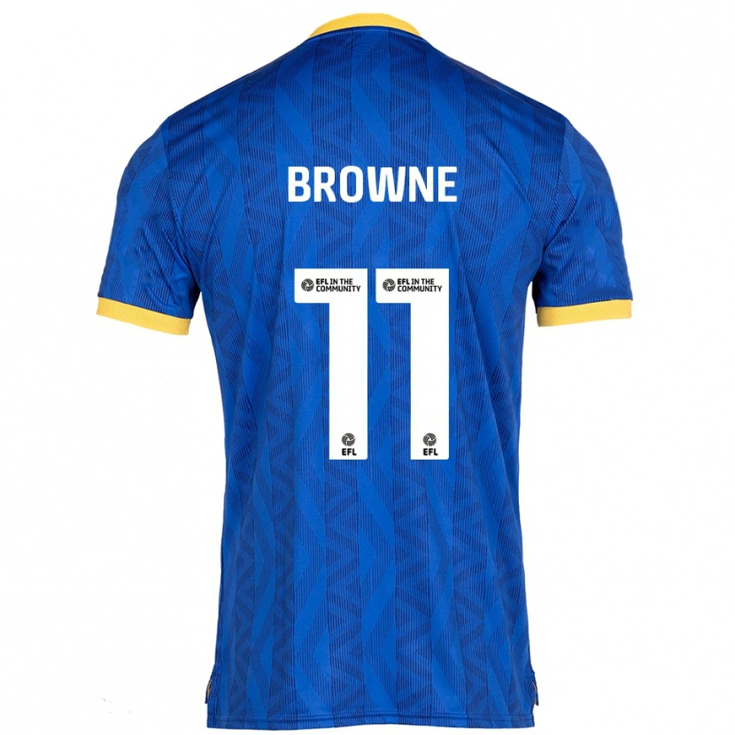 Danxen Kinderen Marcus Browne #11 Marine Geel Thuisshirt Thuistenue 2025/26 T-Shirt