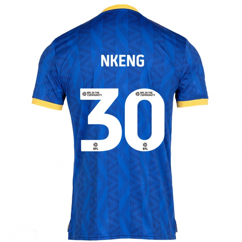 Danxen Kinderen Junior Nkeng #30 Marine Geel Thuisshirt Thuistenue 2025/26 T-Shirt