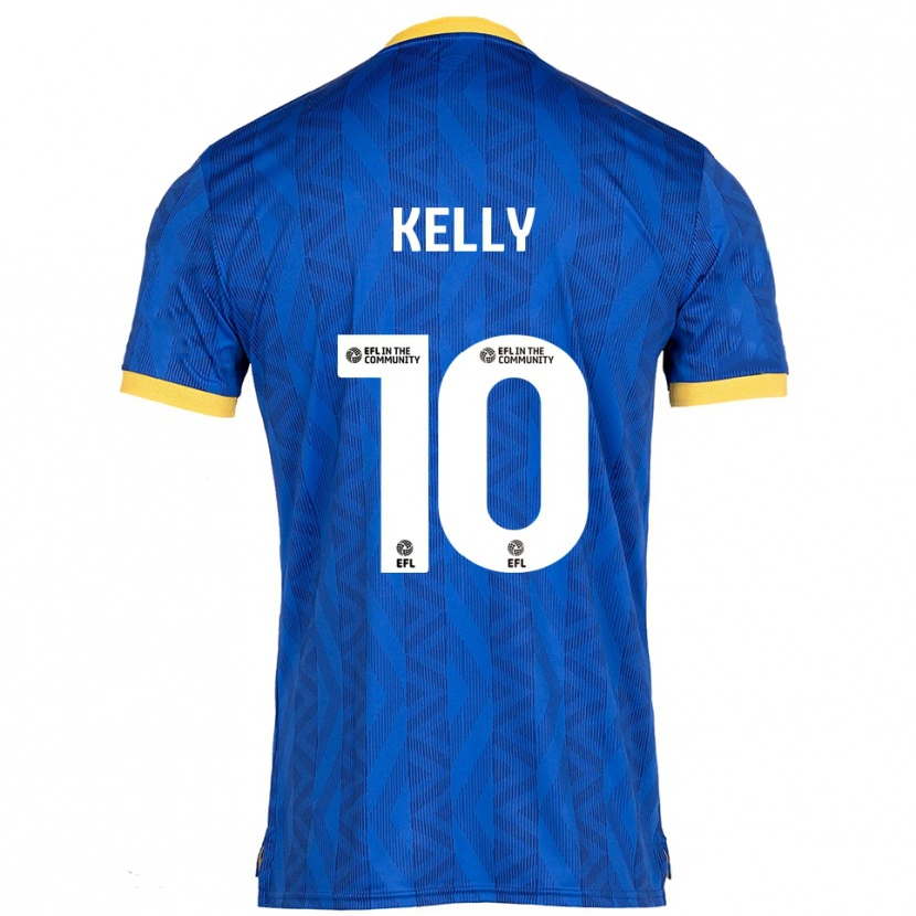 Danxen Kinderen Josh Kelly #10 Marine Geel Thuisshirt Thuistenue 2025/26 T-Shirt