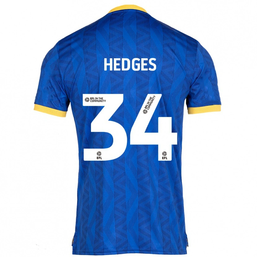 Danxen Kinderen Harry Hedges #34 Marine Geel Thuisshirt Thuistenue 2025/26 T-Shirt
