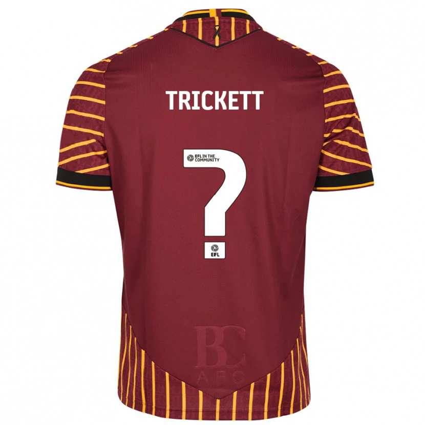 Danxen Kinderen Daniella Trickett #0 Oranje Bordeauxrood Thuisshirt Thuistenue 2025/26 T-Shirt
