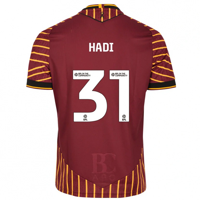 Danxen Kinderen Zac Hadi #31 Oranje Bordeauxrood Thuisshirt Thuistenue 2025/26 T-Shirt