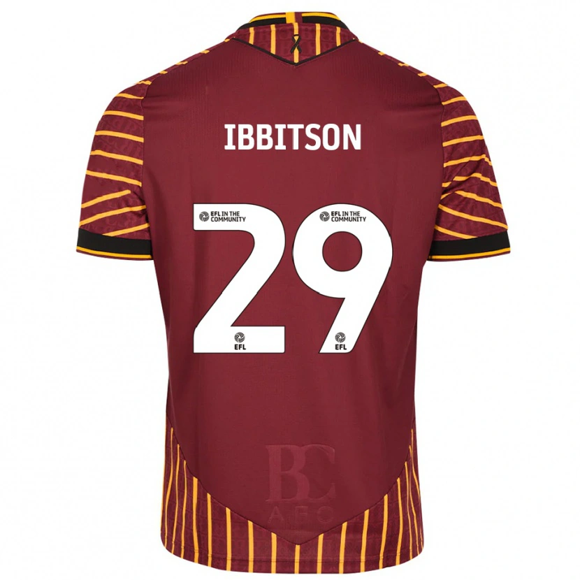 Danxen Kinderen Harry Ibbitson #29 Oranje Bordeauxrood Thuisshirt Thuistenue 2025/26 T-Shirt