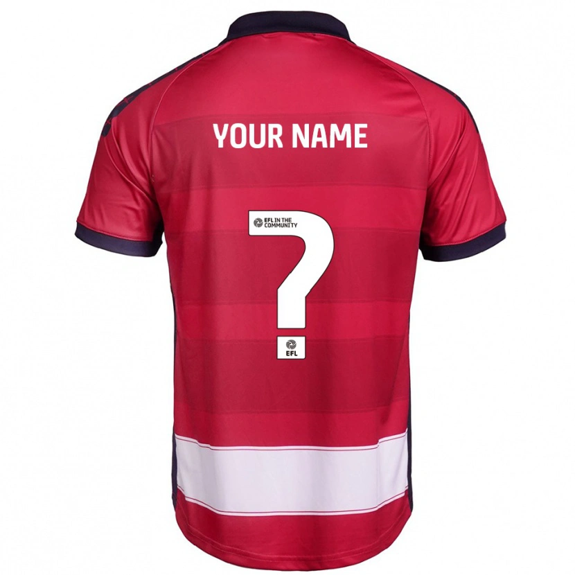 Danxen Kinderen Uw Naam #0 Rood Wit Thuisshirt Thuistenue 2025/26 T-Shirt