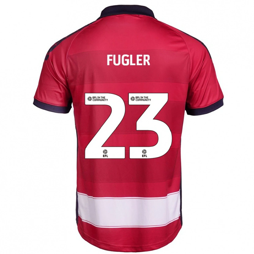 Danxen Kinderen Millie Fugler #23 Rood Wit Thuisshirt Thuistenue 2025/26 T-Shirt