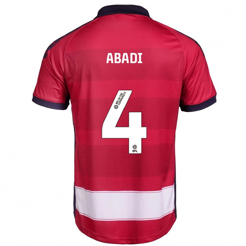 Danxen Kinderen Laila Abadi #4 Rood Wit Thuisshirt Thuistenue 2025/26 T-Shirt