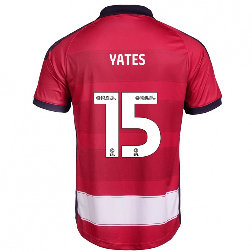 Danxen Kinderen Katie Yates #15 Rood Wit Thuisshirt Thuistenue 2025/26 T-Shirt
