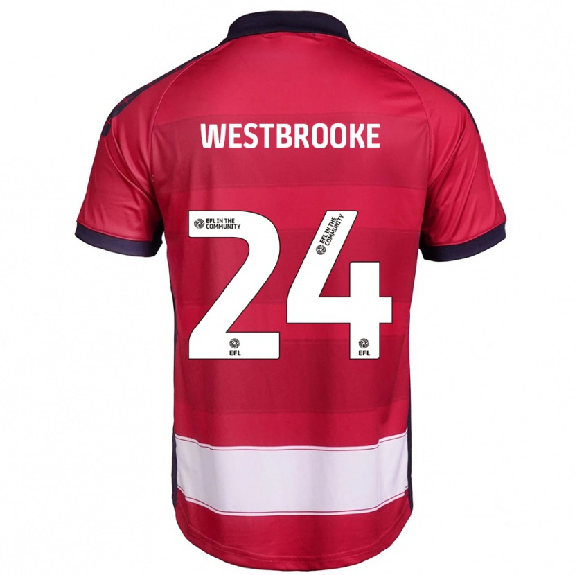Danxen Kinderen Zain Westbrooke #24 Rood Wit Thuisshirt Thuistenue 2025/26 T-Shirt
