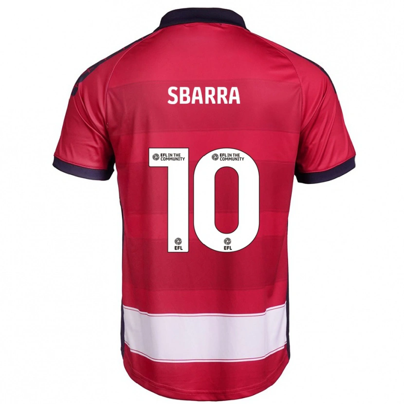 Danxen Kinderen Joe Sbarra #10 Rood Wit Thuisshirt Thuistenue 2025/26 T-Shirt