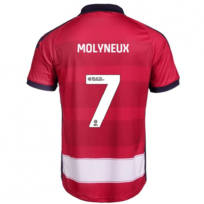 Danxen Kinderen Luke Molyneux #7 Rood Wit Thuisshirt Thuistenue 2025/26 T-Shirt