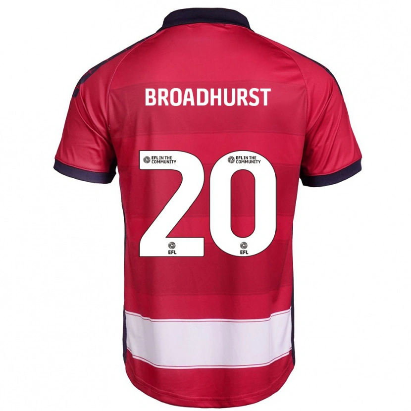 Danxen Kinderen Lilli-Mae Broadhurst #20 Rood Wit Thuisshirt Thuistenue 2025/26 T-Shirt