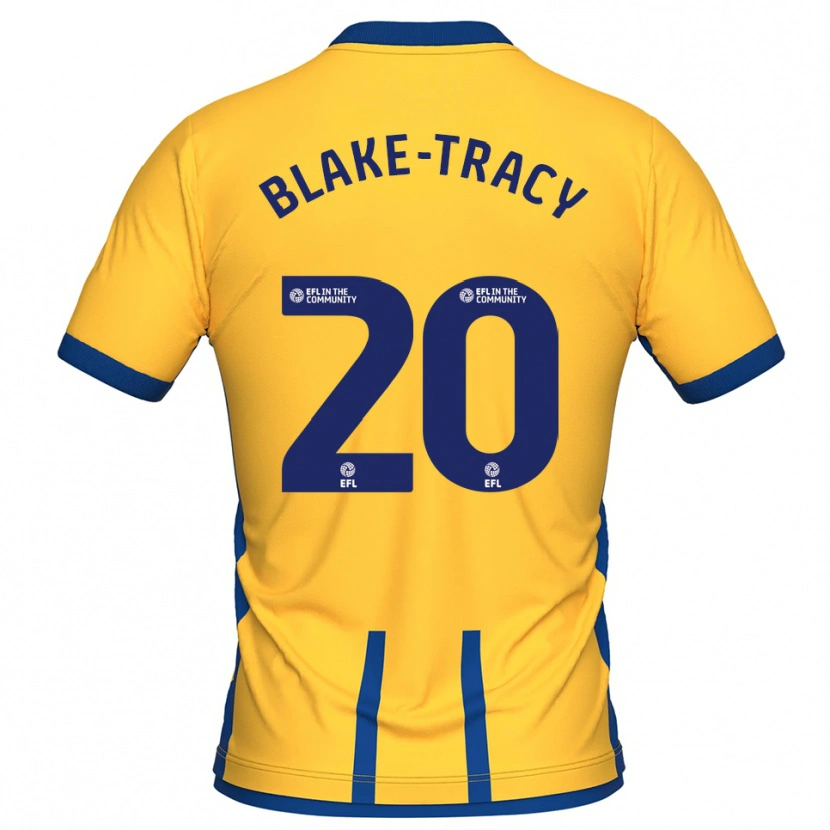 Danxen Kinderen Frazer Blake-Tracy #20 Geel Blauw Thuisshirt Thuistenue 2025/26 T-Shirt