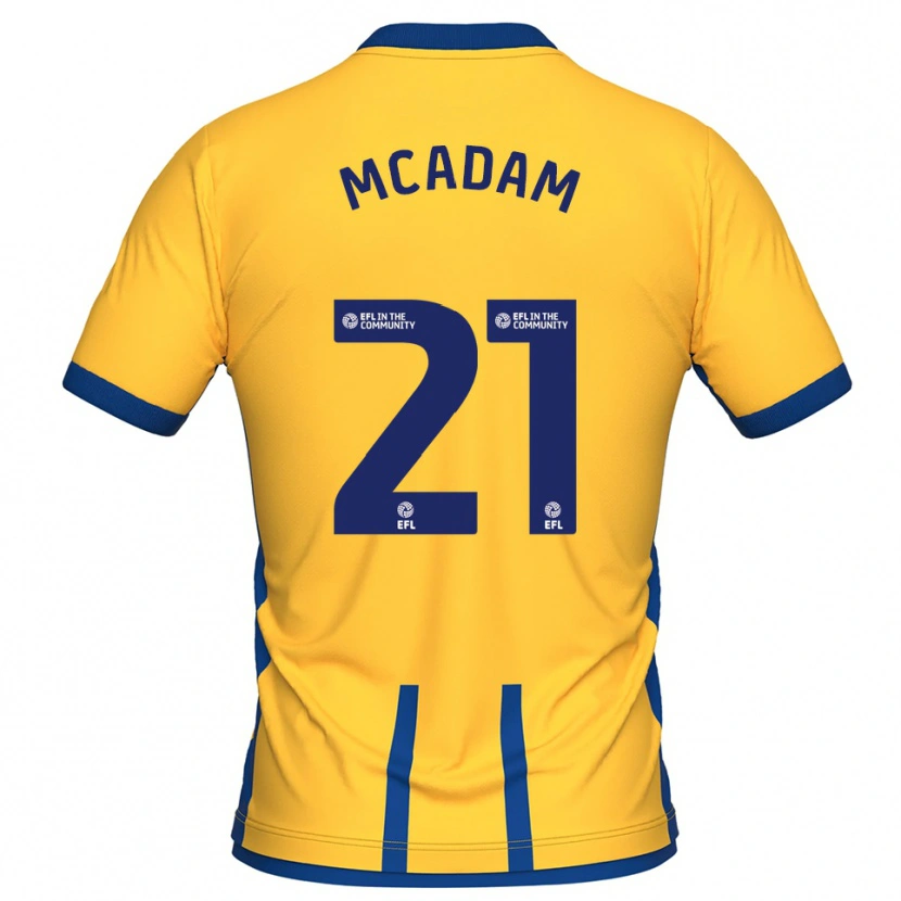 Danxen Kinderen Kyle Mcadam #21 Geel Blauw Thuisshirt Thuistenue 2025/26 T-Shirt
