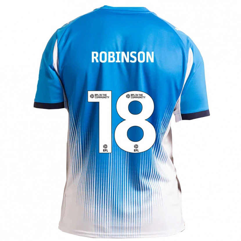 Danxen Kinderen Josh Robinson #18 Blauw Wit Thuisshirt Thuistenue 2025/26 T-Shirt