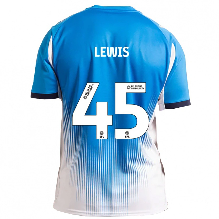 Danxen Kinderen Jake Lewis #45 Blauw Wit Thuisshirt Thuistenue 2025/26 T-Shirt