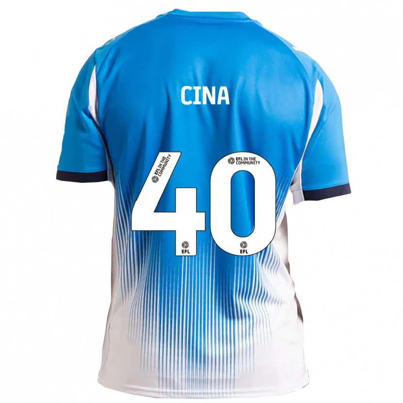 Danxen Kinderen Bruno Cina #40 Blauw Wit Thuisshirt Thuistenue 2025/26 T-Shirt