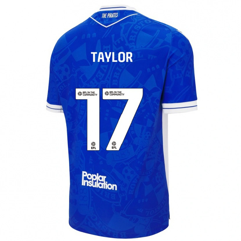 Danxen Kinderen Connor Taylor #17 Blauw Wit Thuisshirt Thuistenue 2025/26 T-Shirt