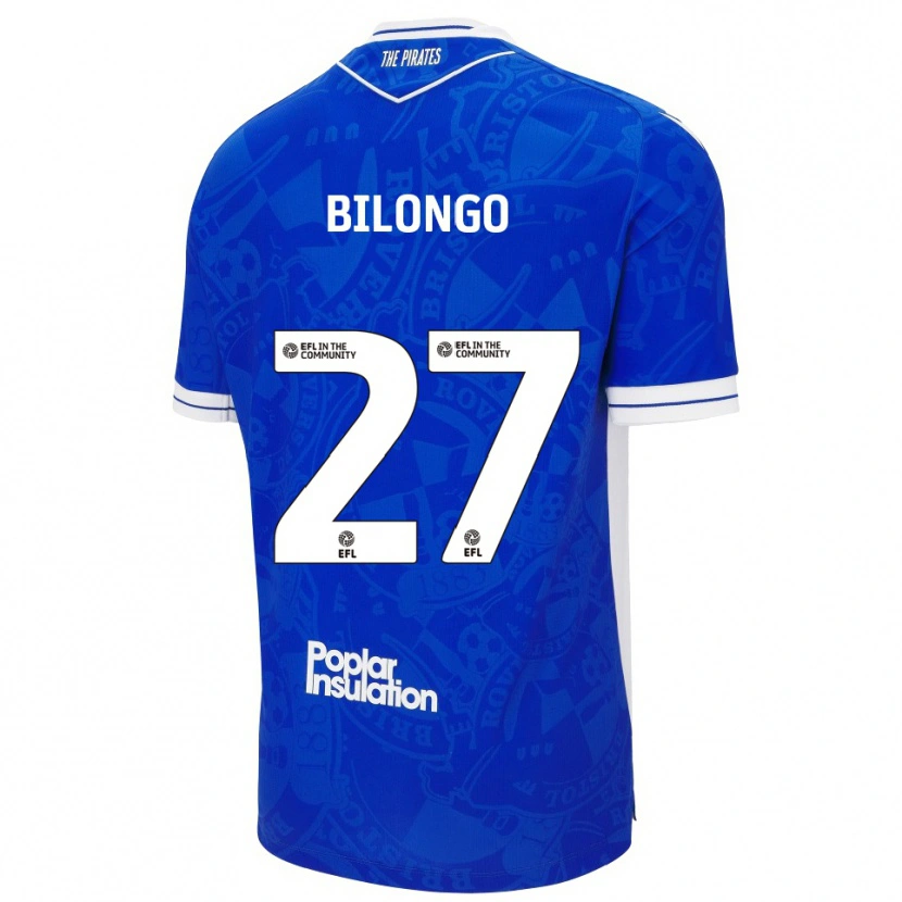 Danxen Kinderen Bryant Bilongo #27 Blauw Wit Thuisshirt Thuistenue 2025/26 T-Shirt