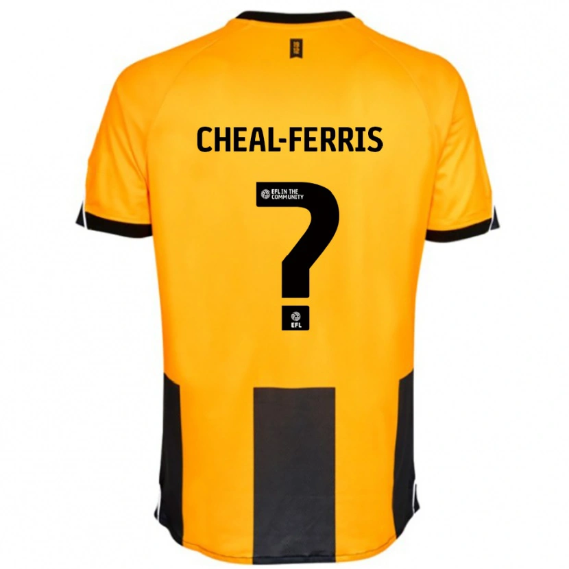Danxen Kinderen Brooklyn Cheal-Ferris #0 Oranje Zwart Thuisshirt Thuistenue 2025/26 T-Shirt