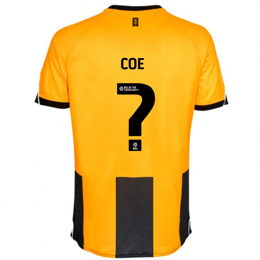 Danxen Kinderen Natasha Coe #0 Oranje Zwart Thuisshirt Thuistenue 2025/26 T-Shirt