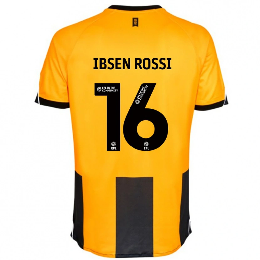 Danxen Kinderen Zeno Ibsen Rossi #16 Oranje Zwart Thuisshirt Thuistenue 2025/26 T-Shirt