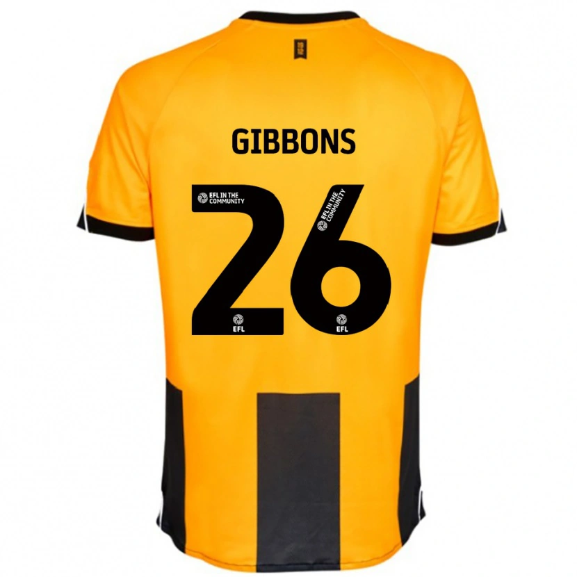 Danxen Kinderen James Gibbons #26 Oranje Zwart Thuisshirt Thuistenue 2025/26 T-Shirt