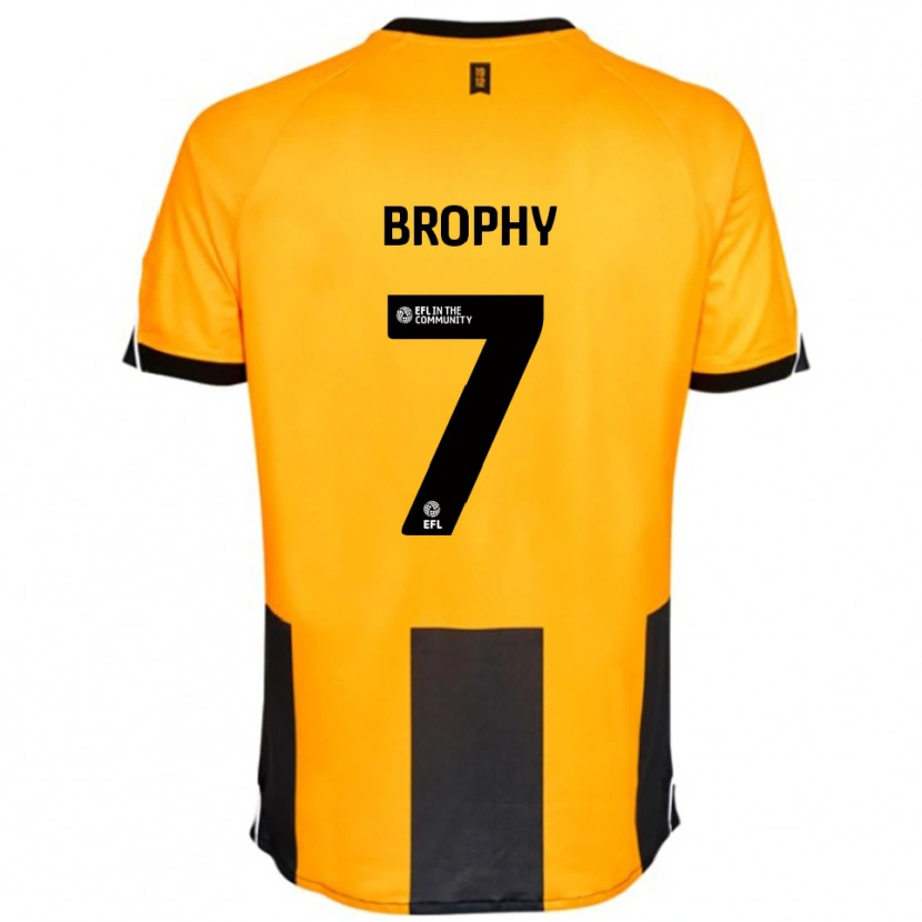 Danxen Kinderen James Brophy #7 Oranje Zwart Thuisshirt Thuistenue 2025/26 T-Shirt