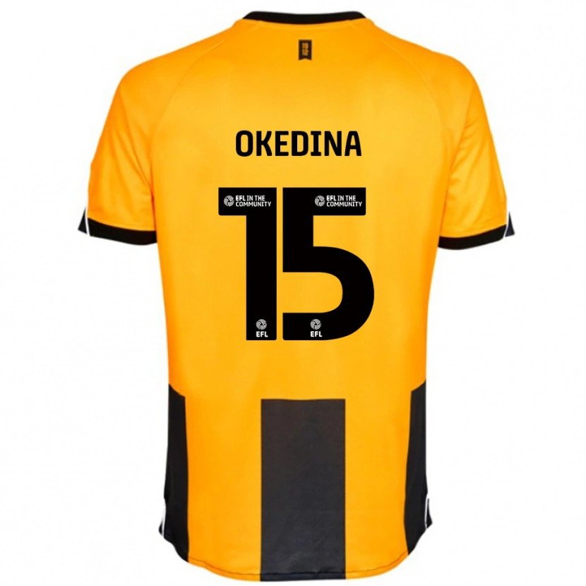 Danxen Kinderen Jubril Okedina #15 Oranje Zwart Thuisshirt Thuistenue 2025/26 T-Shirt