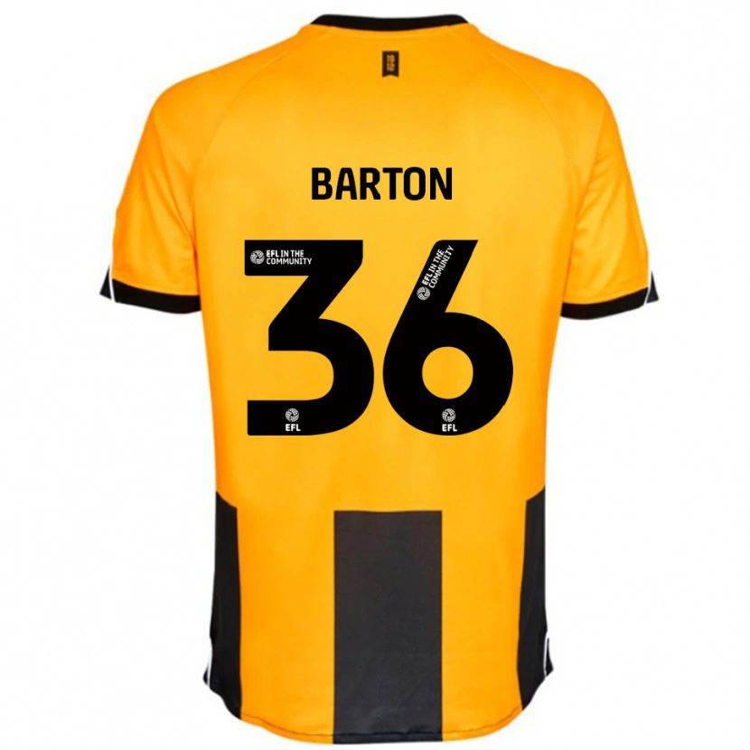 Danxen Kinderen Dan Barton #36 Oranje Zwart Thuisshirt Thuistenue 2025/26 T-Shirt