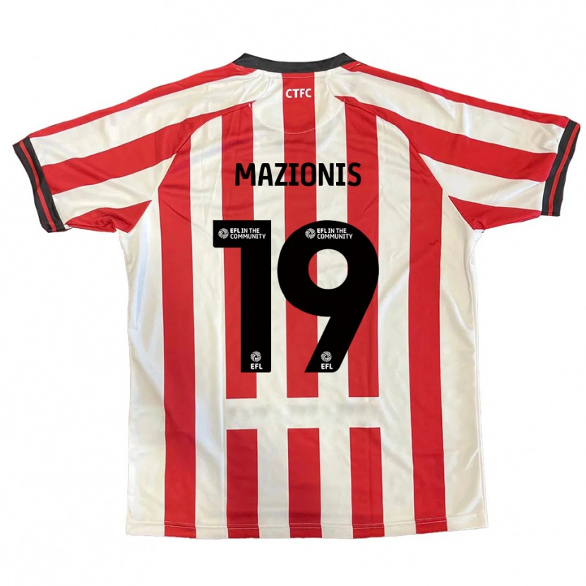Danxen Kinderen Jokūbas Mažionis #19 Rood Wit Zwart Thuisshirt Thuistenue 2025/26 T-Shirt