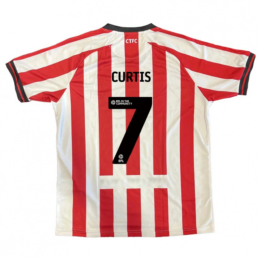 Danxen Kinderen Amelie Curtis #7 Rood Wit Zwart Thuisshirt Thuistenue 2025/26 T-Shirt